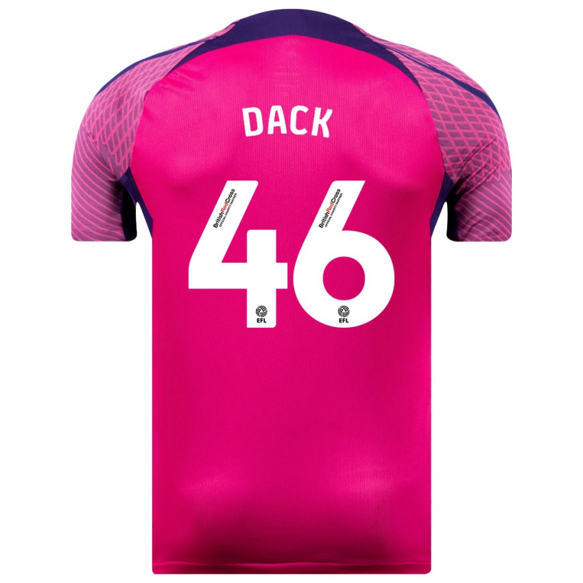 Kinder Bradley Dack #46 Lila Auswärtstrikot Trikot 2023/24 T-Shirt