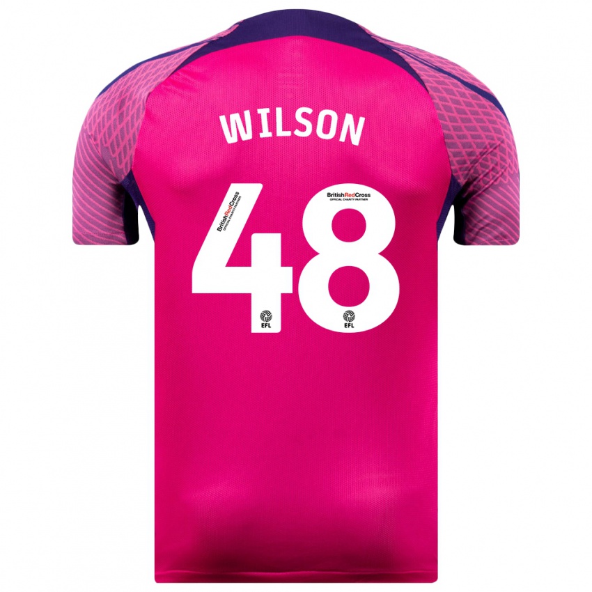 Kinder Callum Wilson #48 Lila Auswärtstrikot Trikot 2023/24 T-Shirt