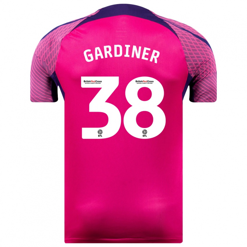 Kinder Harry Gardiner #38 Lila Auswärtstrikot Trikot 2023/24 T-Shirt