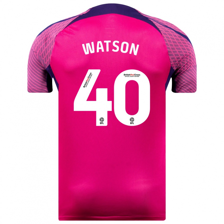 Kinder Tom Watson #40 Lila Auswärtstrikot Trikot 2023/24 T-Shirt