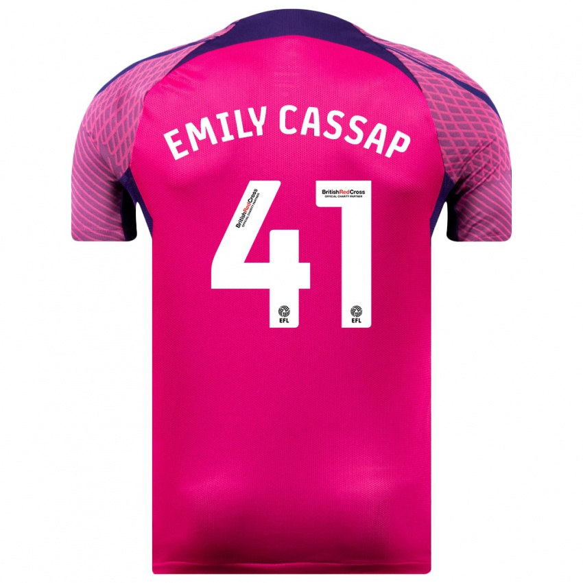 Kinder Emily Cassap #41 Lila Auswärtstrikot Trikot 2023/24 T-Shirt