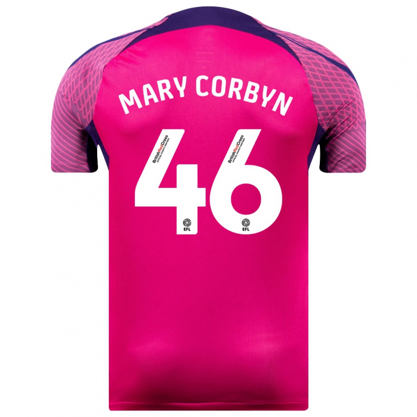 Kinder Mary Corbyn #46 Lila Auswärtstrikot Trikot 2023/24 T-Shirt