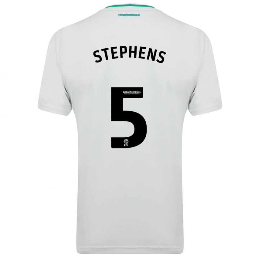 Kinder Jack Stephens #5 Weiß Auswärtstrikot Trikot 2023/24 T-Shirt