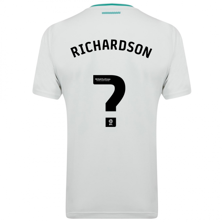 Kinder Cale Richardson #0 Weiß Auswärtstrikot Trikot 2023/24 T-Shirt