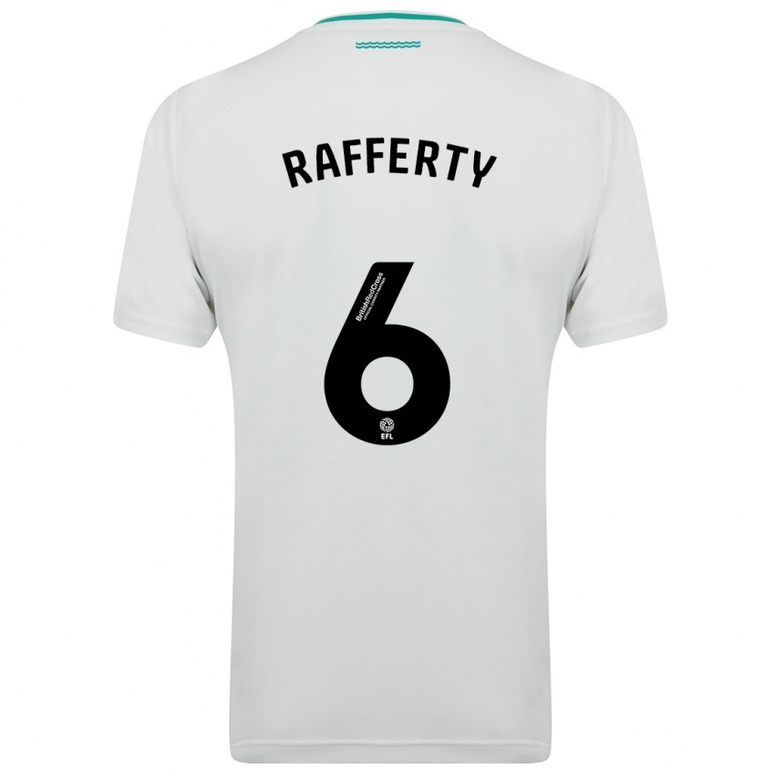 Kinder Laura Rafferty #6 Weiß Auswärtstrikot Trikot 2023/24 T-Shirt