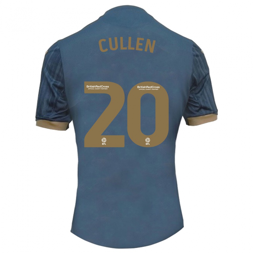 Kinder Liam Cullen #20 Dunkles Blaugrün Auswärtstrikot Trikot 2023/24 T-Shirt