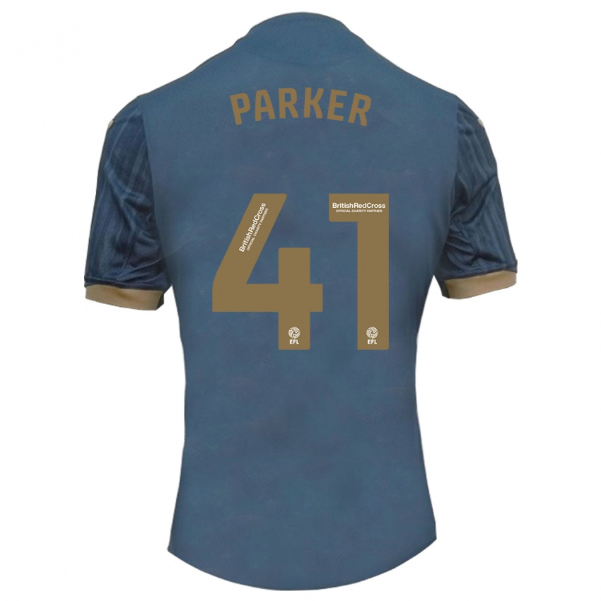 Kinder Sam Parker #41 Dunkles Blaugrün Auswärtstrikot Trikot 2023/24 T-Shirt