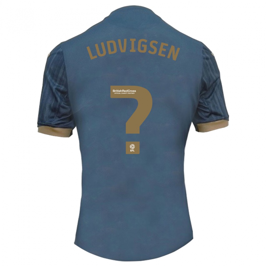 Kinder Kai Ludvigsen #0 Dunkles Blaugrün Auswärtstrikot Trikot 2023/24 T-Shirt