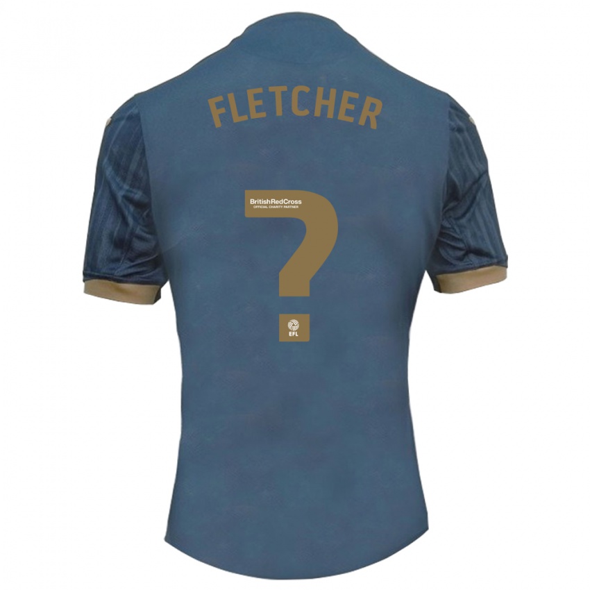 Kinder Kristian Fletcher #0 Dunkles Blaugrün Auswärtstrikot Trikot 2023/24 T-Shirt