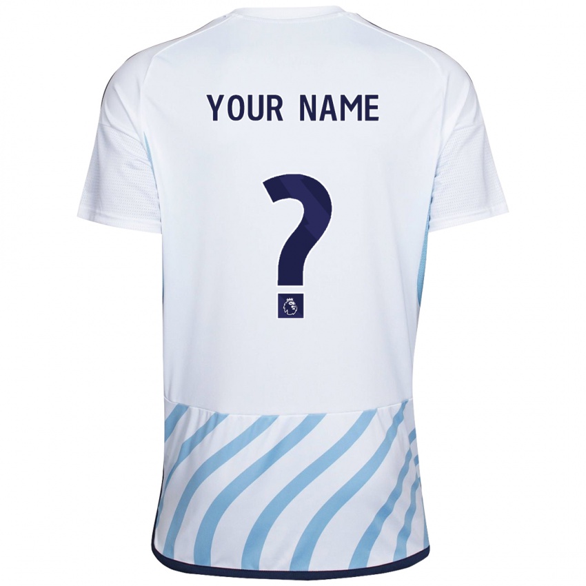 Kinder Ihren Namen #0 Weiß Blau Auswärtstrikot Trikot 2023/24 T-Shirt