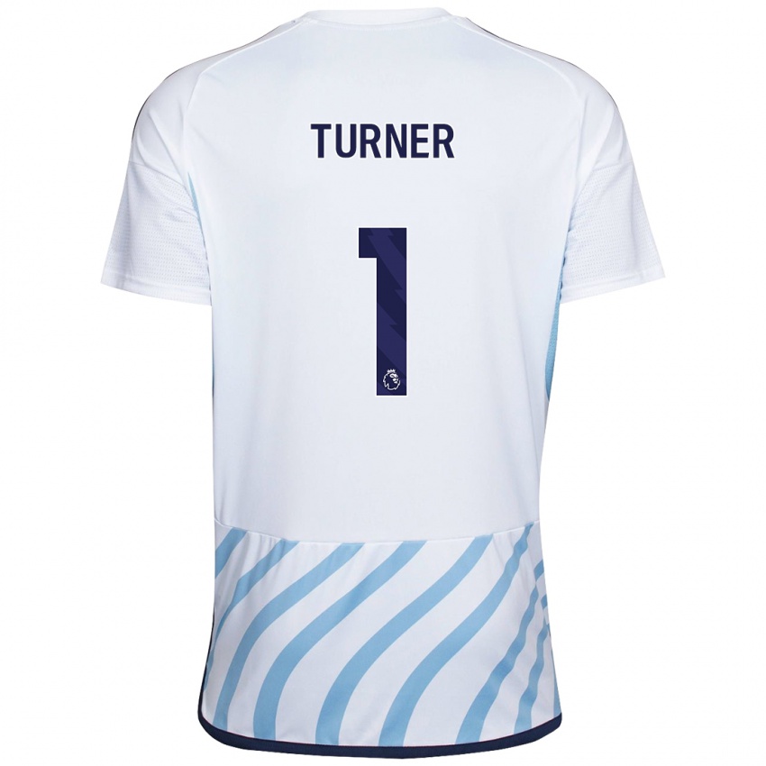 Kinder Matt Turner #1 Weiß Blau Auswärtstrikot Trikot 2023/24 T-Shirt