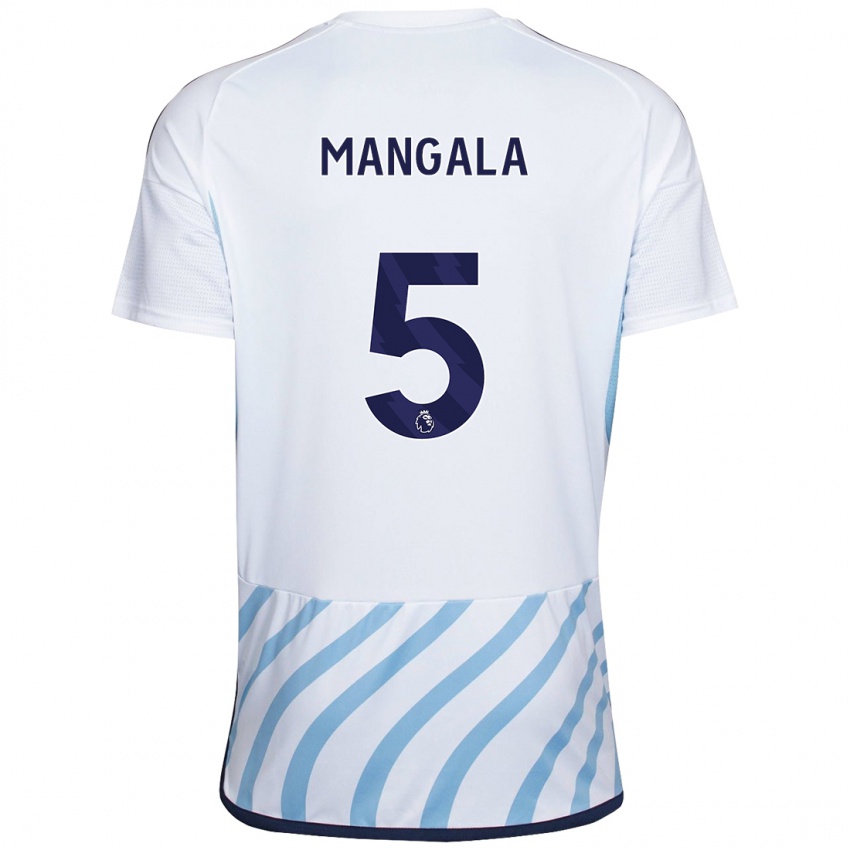 Kinder Orel Mangala #5 Weiß Blau Auswärtstrikot Trikot 2023/24 T-Shirt