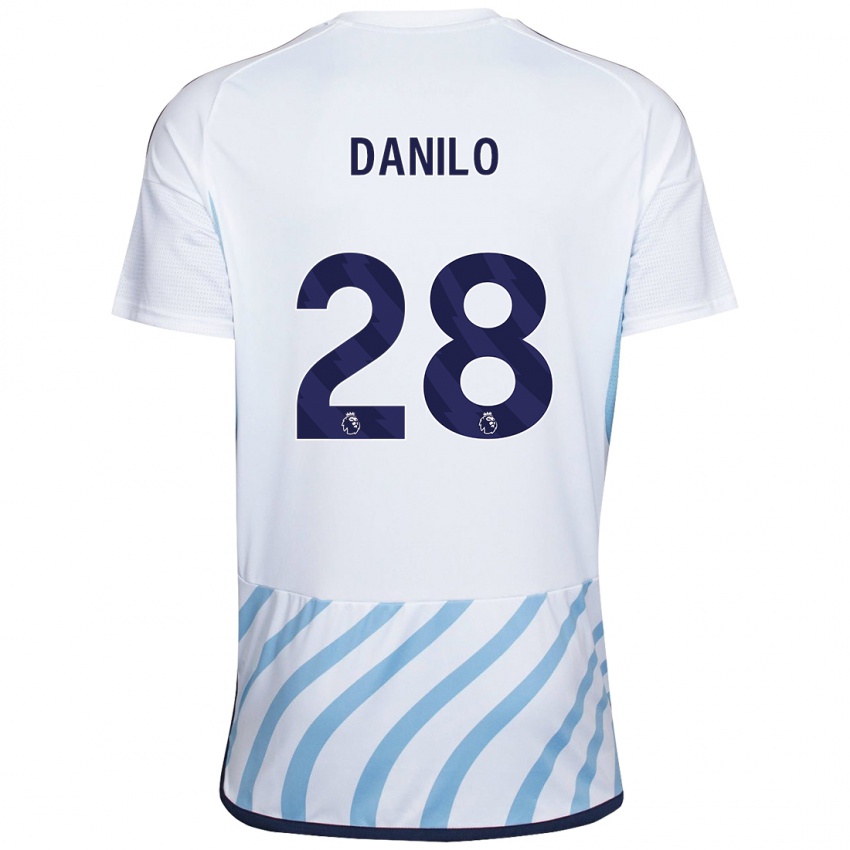 Kinder Danilo #28 Weiß Blau Auswärtstrikot Trikot 2023/24 T-Shirt