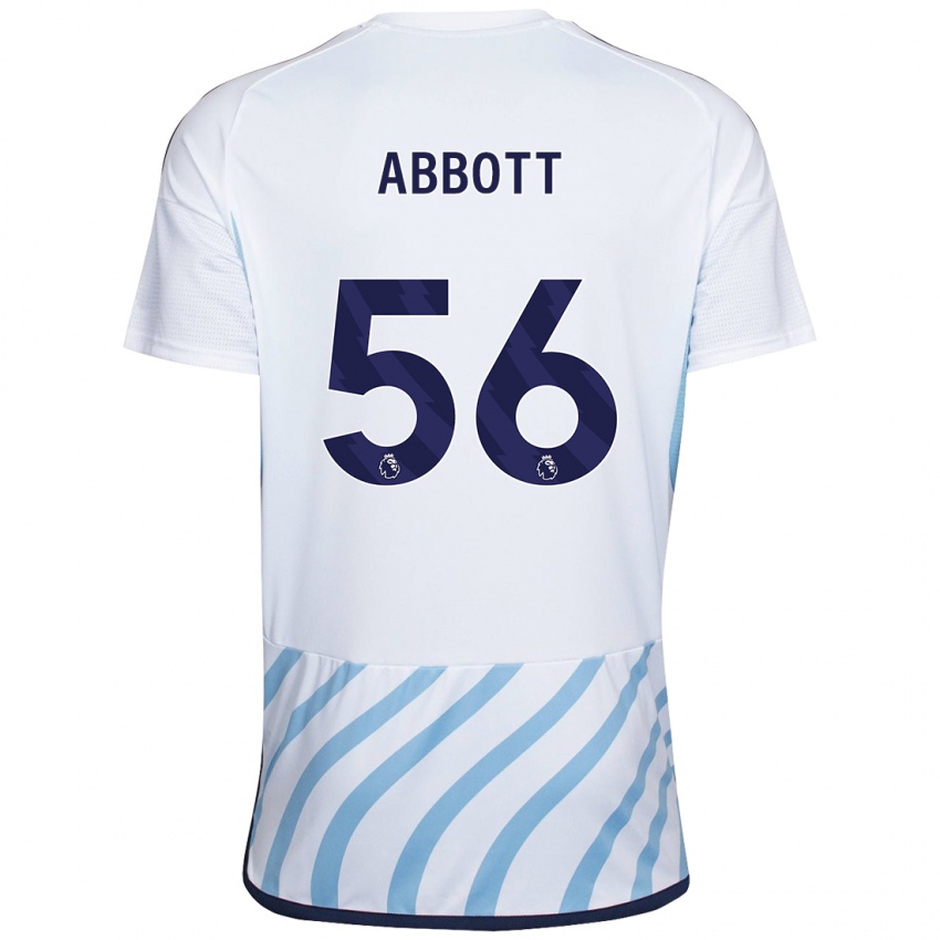 Kinder Zach Abbott #56 Weiß Blau Auswärtstrikot Trikot 2023/24 T-Shirt