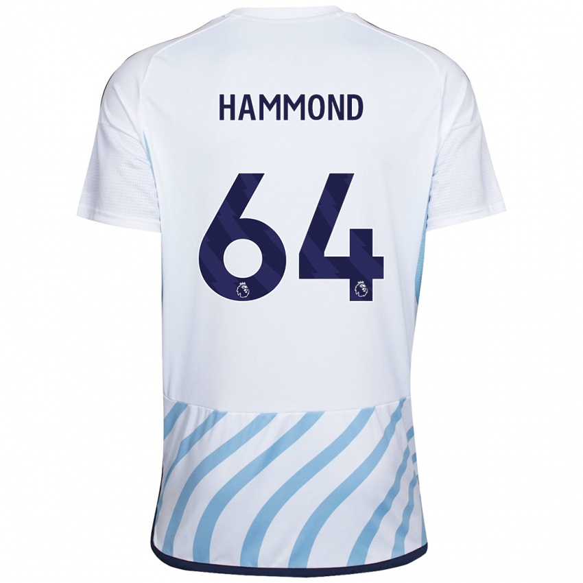 Kinder Ben Hammond #64 Weiß Blau Auswärtstrikot Trikot 2023/24 T-Shirt