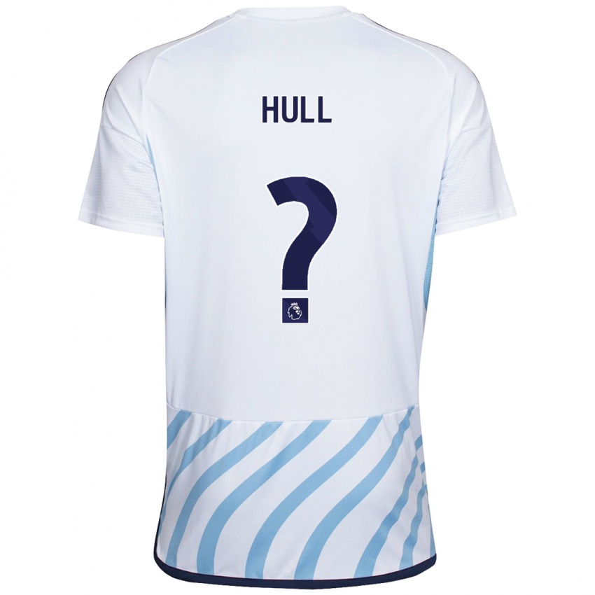 Kinder Ethan Hull #0 Weiß Blau Auswärtstrikot Trikot 2023/24 T-Shirt