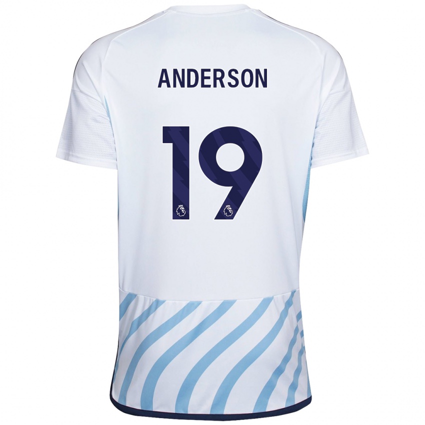 Kinder Becky Anderson #19 Weiß Blau Auswärtstrikot Trikot 2023/24 T-Shirt