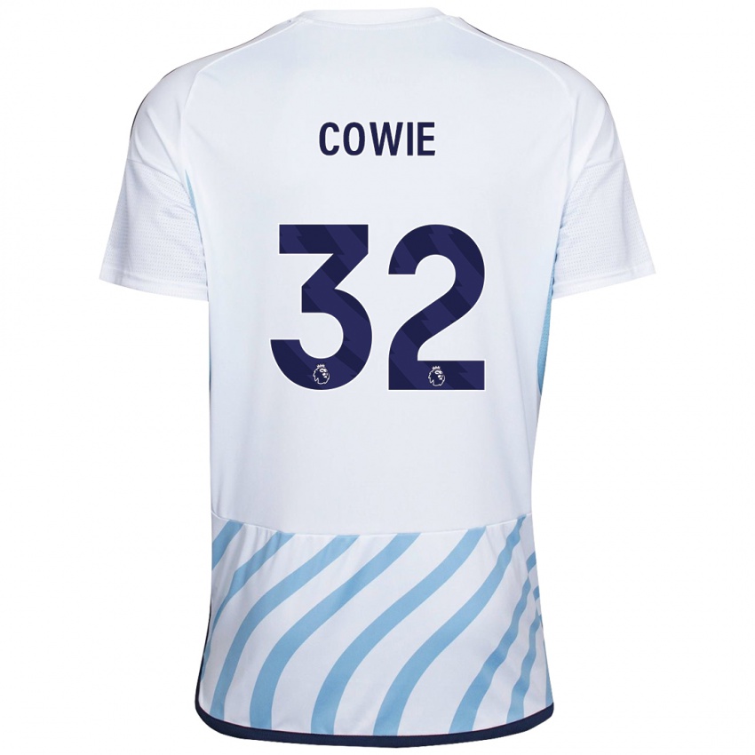 Kinder Abi Cowie #32 Weiß Blau Auswärtstrikot Trikot 2023/24 T-Shirt