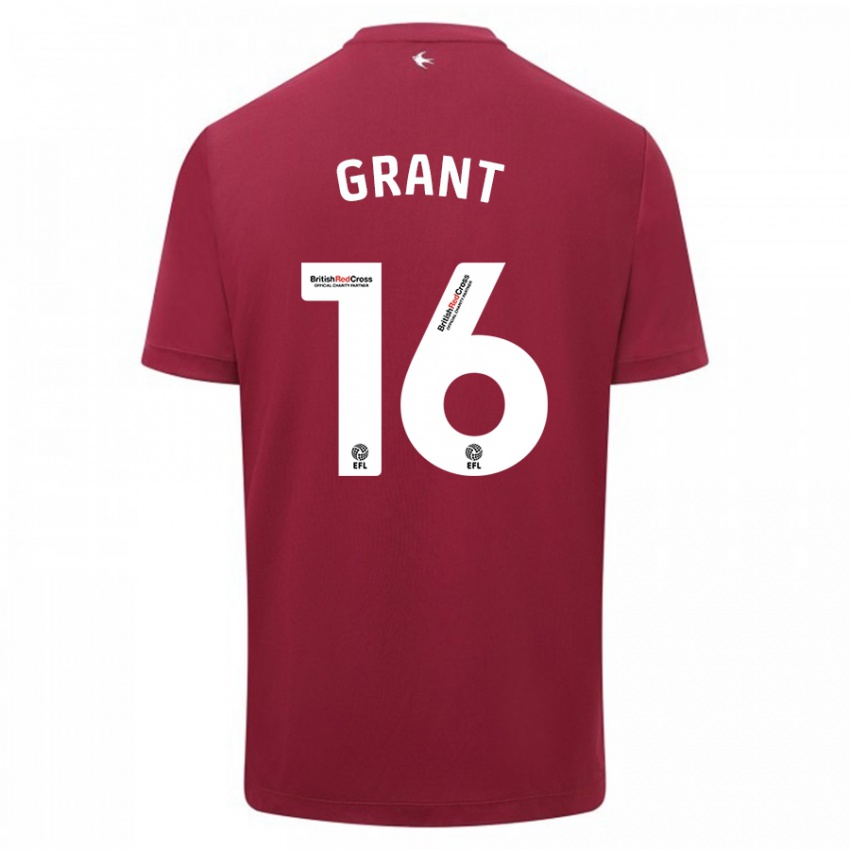 Kinder Karlan Grant #16 Rot Auswärtstrikot Trikot 2023/24 T-Shirt