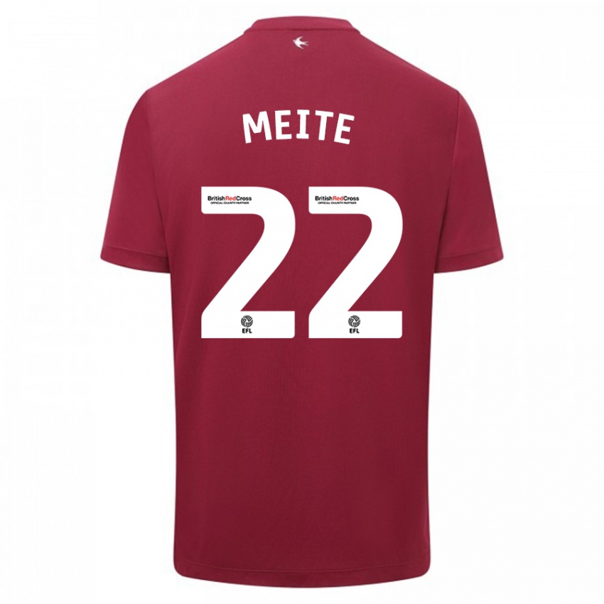 Kinder Yakou Méïté #22 Rot Auswärtstrikot Trikot 2023/24 T-Shirt