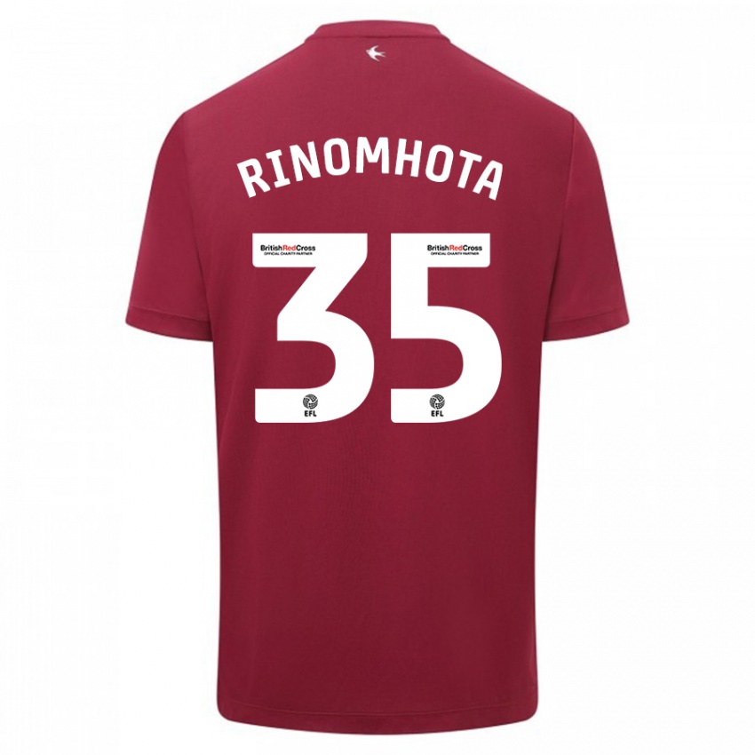 Kinder Andy Rinomhota #35 Rot Auswärtstrikot Trikot 2023/24 T-Shirt