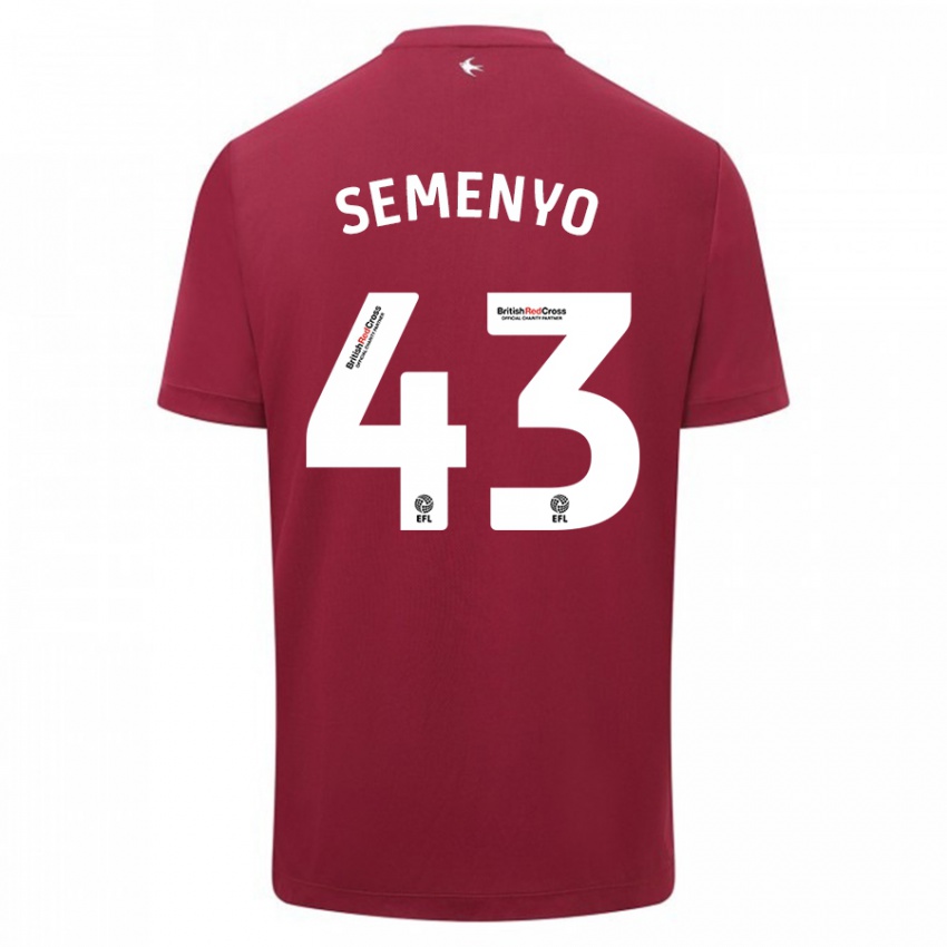 Kinder Jai Semenyo #43 Rot Auswärtstrikot Trikot 2023/24 T-Shirt