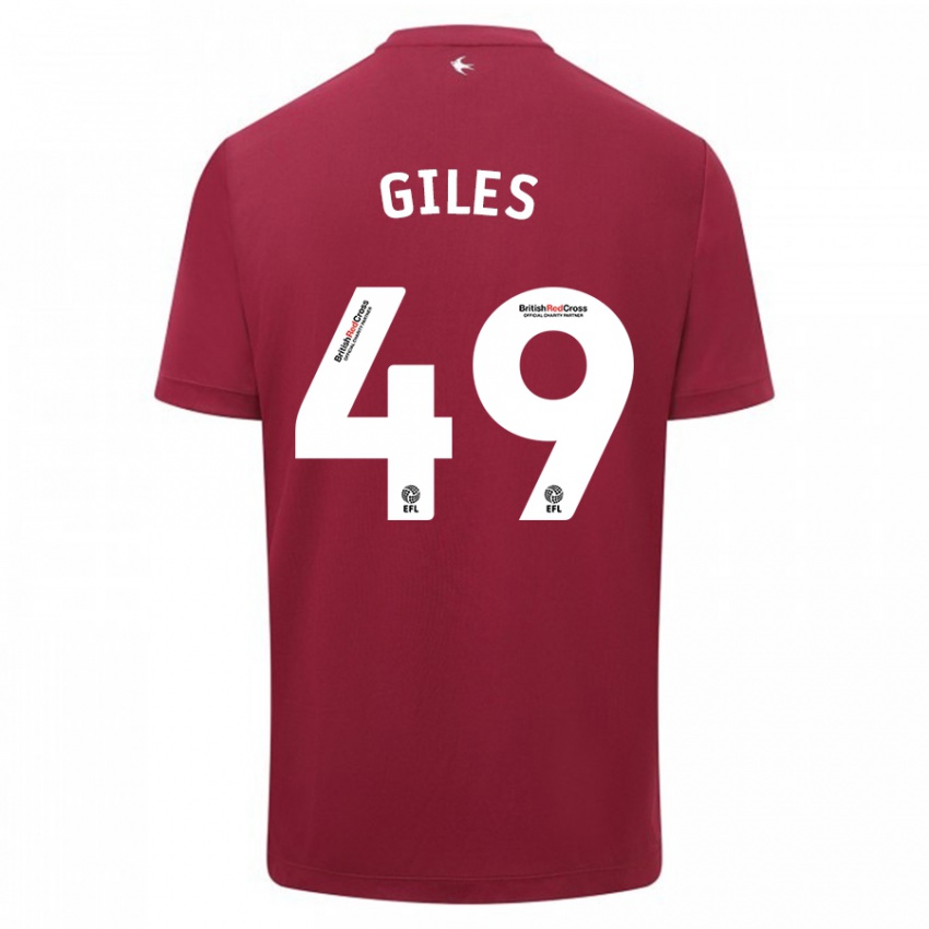 Kinder Luey Giles #49 Rot Auswärtstrikot Trikot 2023/24 T-Shirt