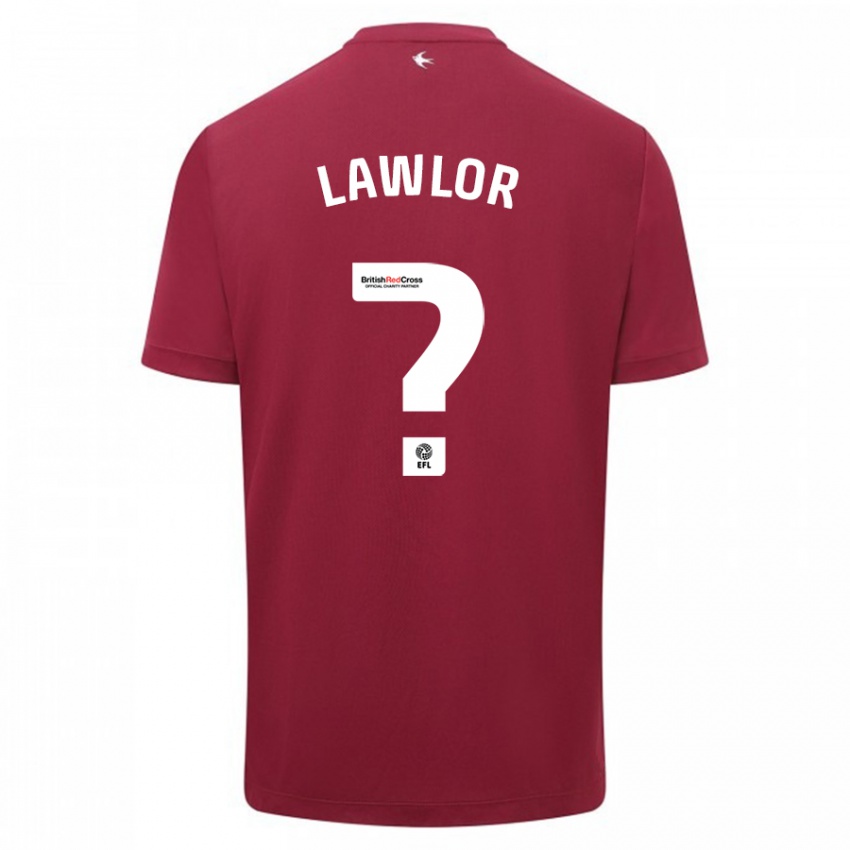 Kinder Dylan Lawlor #0 Rot Auswärtstrikot Trikot 2023/24 T-Shirt