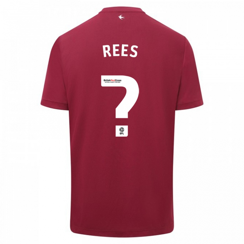 Kinder Osian Rees #0 Rot Auswärtstrikot Trikot 2023/24 T-Shirt