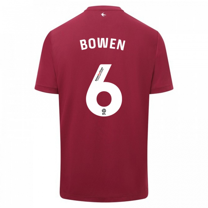 Kinder Megan Bowen #6 Rot Auswärtstrikot Trikot 2023/24 T-Shirt