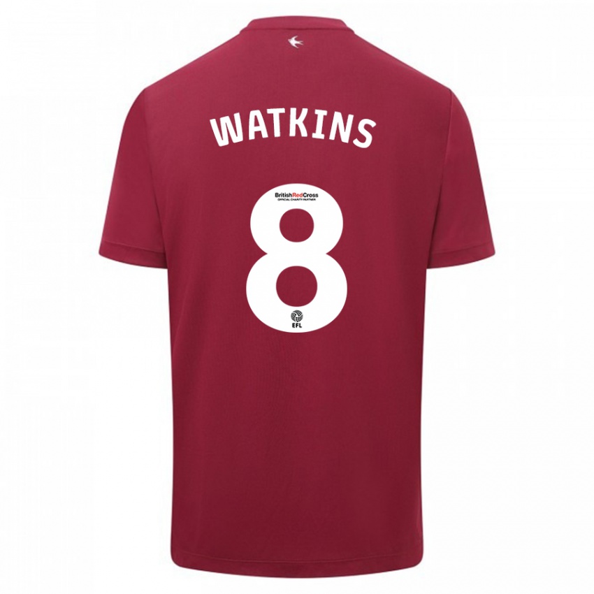 Kinder Seren Watkins #8 Rot Auswärtstrikot Trikot 2023/24 T-Shirt