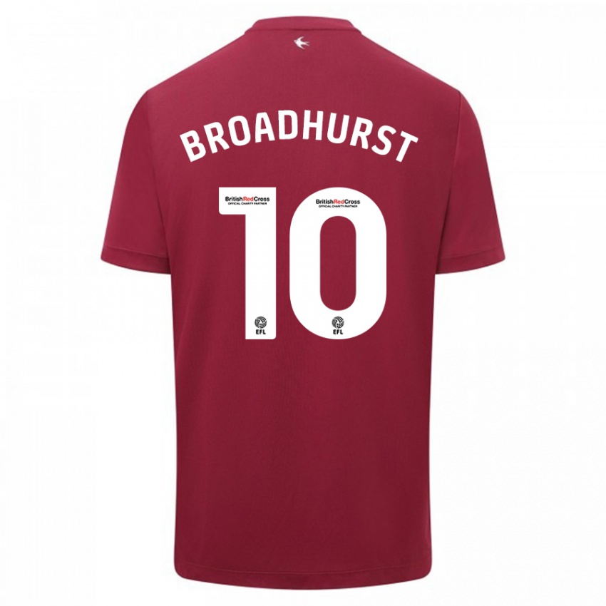 Kinder Danielle Broadhurst #10 Rot Auswärtstrikot Trikot 2023/24 T-Shirt