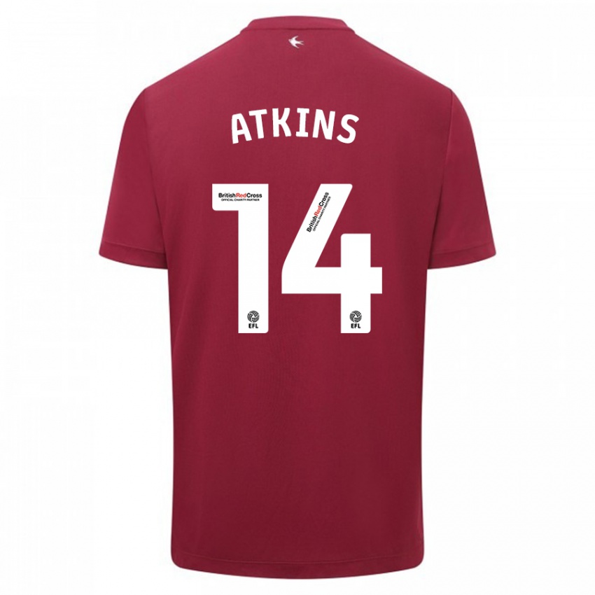 Kinder Zoe Atkins #14 Rot Auswärtstrikot Trikot 2023/24 T-Shirt