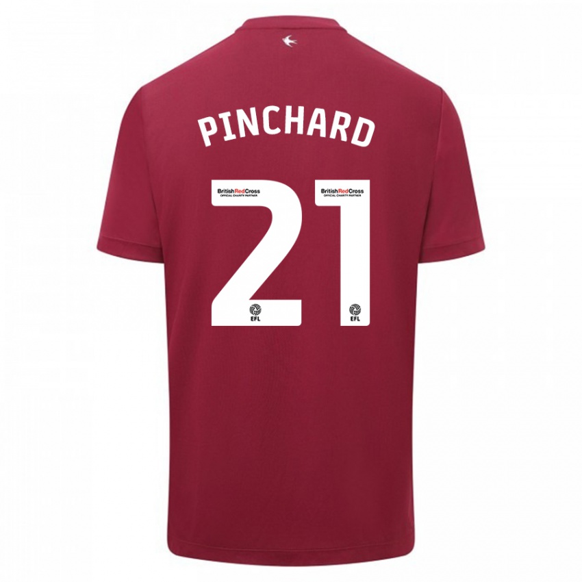 Kinder Cerys Pinchard #21 Rot Auswärtstrikot Trikot 2023/24 T-Shirt