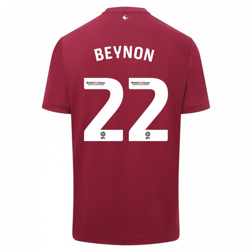 Kinder Emma Beynon #22 Rot Auswärtstrikot Trikot 2023/24 T-Shirt