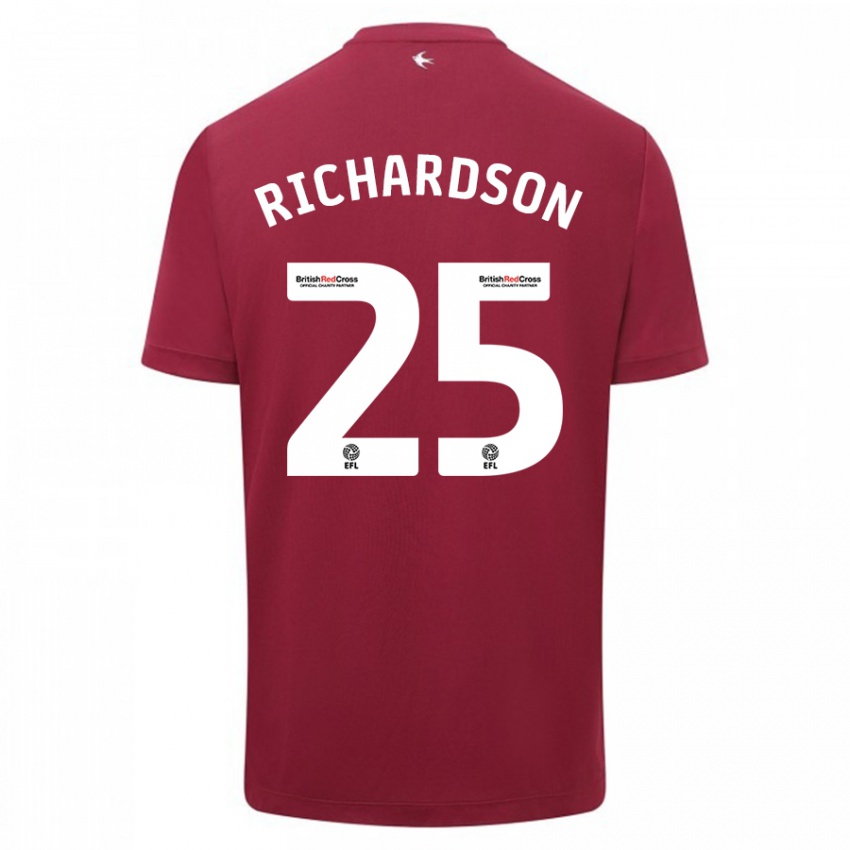 Kinder Tija Richardson #25 Rot Auswärtstrikot Trikot 2023/24 T-Shirt