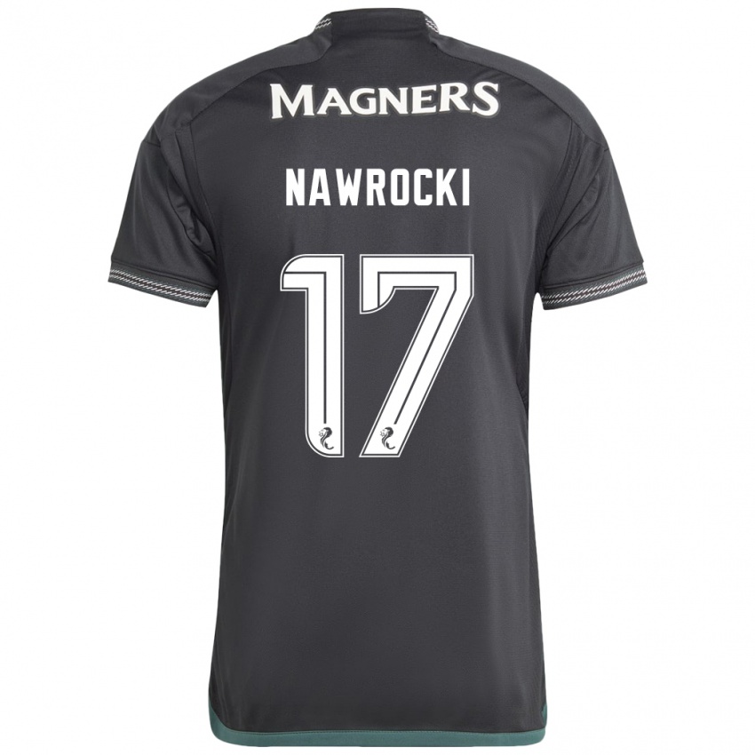 Kinder Maik Nawrocki #17 Schwarz Auswärtstrikot Trikot 2023/24 T-Shirt