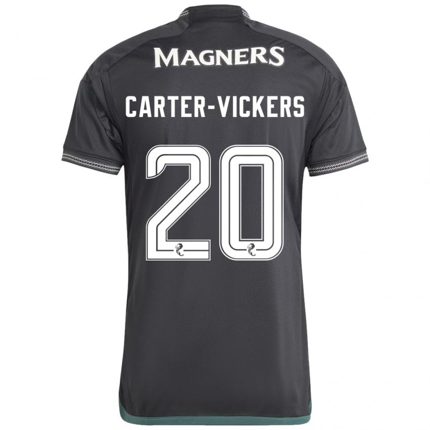 Kinder Cameron Carter-Vickers #20 Schwarz Auswärtstrikot Trikot 2023/24 T-Shirt