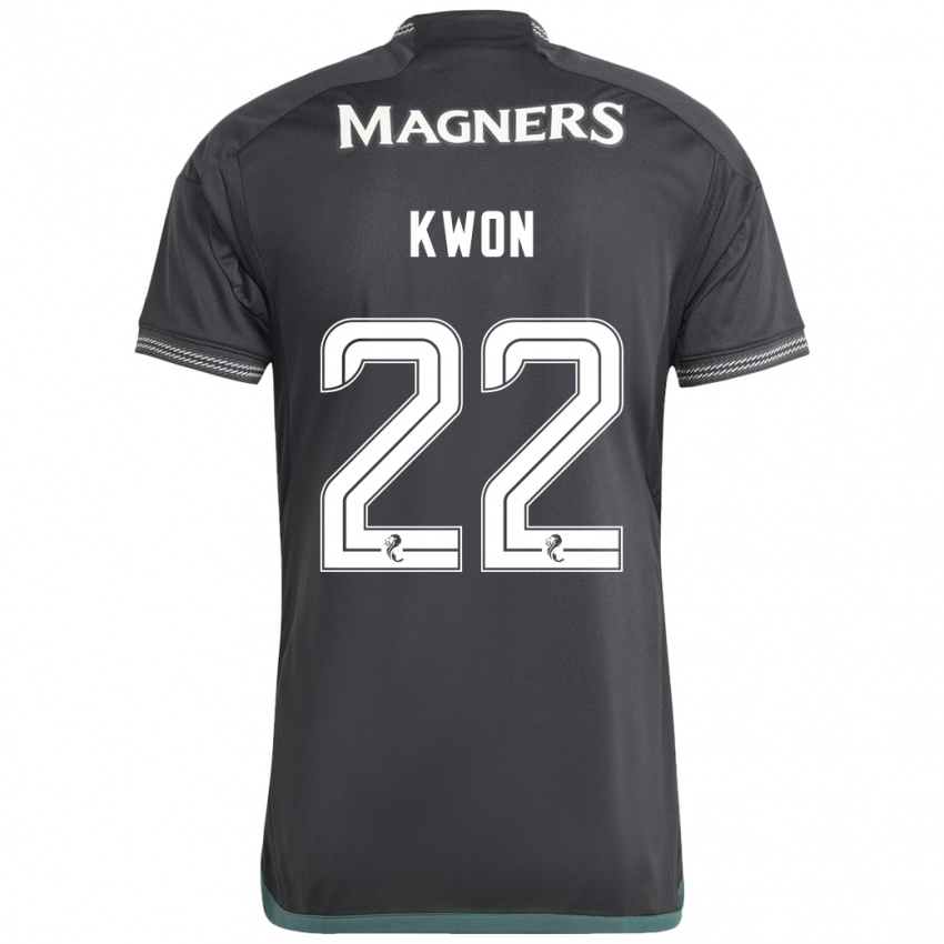 Kinder Hyeok-Kyu Kwon #22 Schwarz Auswärtstrikot Trikot 2023/24 T-Shirt