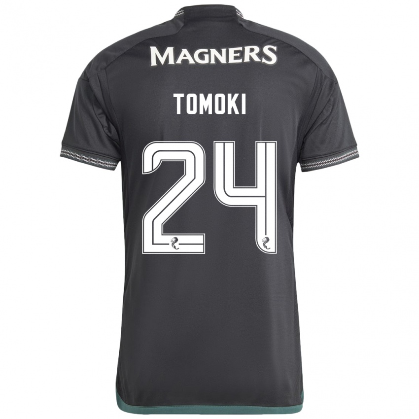 Kinder Tomoki Iwata #24 Schwarz Auswärtstrikot Trikot 2023/24 T-Shirt