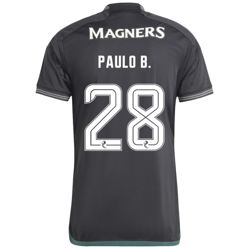 Kinder Paulo Bernardo #28 Schwarz Auswärtstrikot Trikot 2023/24 T-Shirt