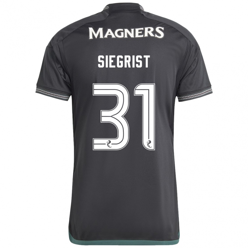 Kinder Benjamin Siegrist #31 Schwarz Auswärtstrikot Trikot 2023/24 T-Shirt