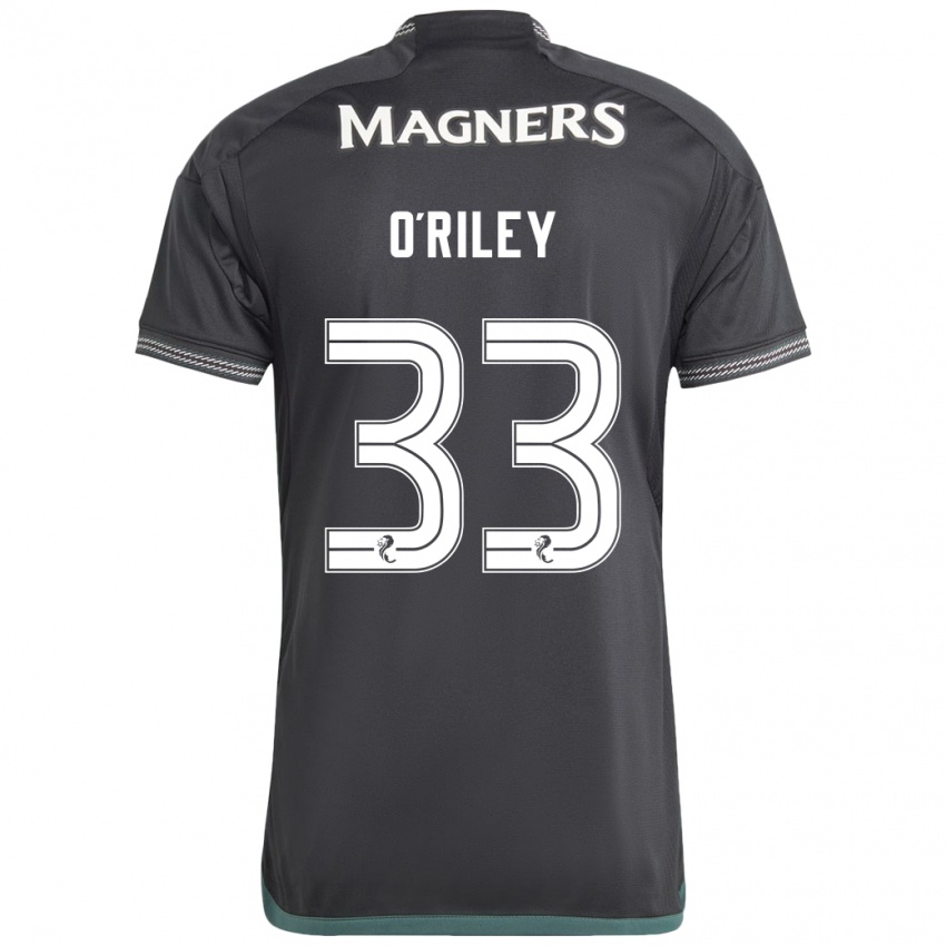 Kinder Matt O'riley #33 Schwarz Auswärtstrikot Trikot 2023/24 T-Shirt