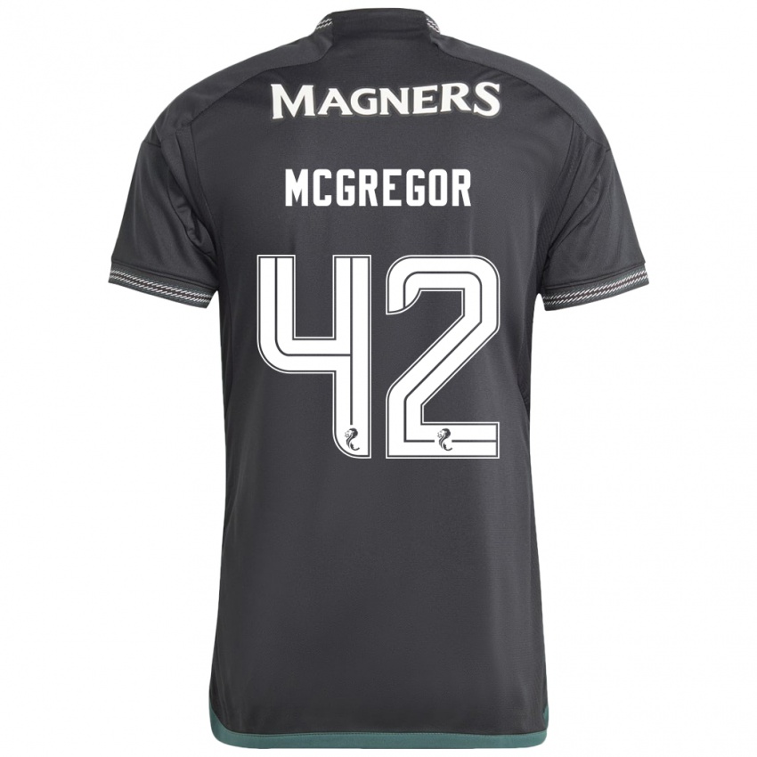 Kinder Callum Mcgregor #42 Schwarz Auswärtstrikot Trikot 2023/24 T-Shirt