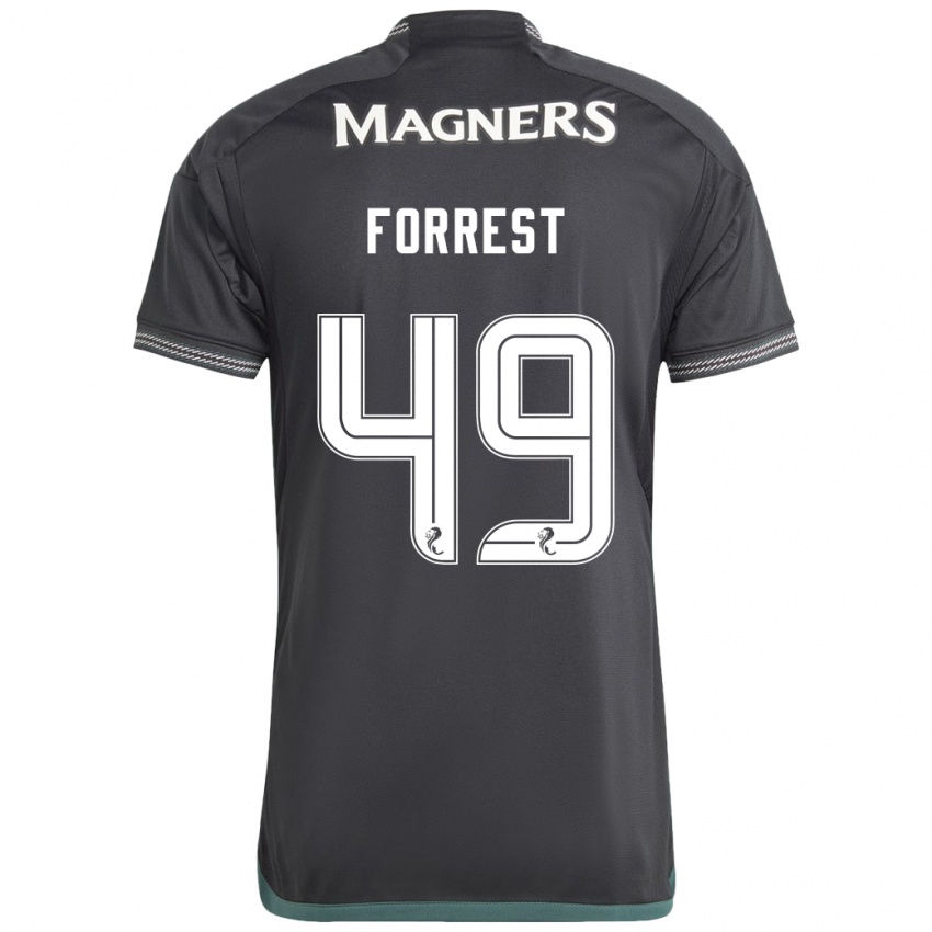 Kinder James Forrest #49 Schwarz Auswärtstrikot Trikot 2023/24 T-Shirt