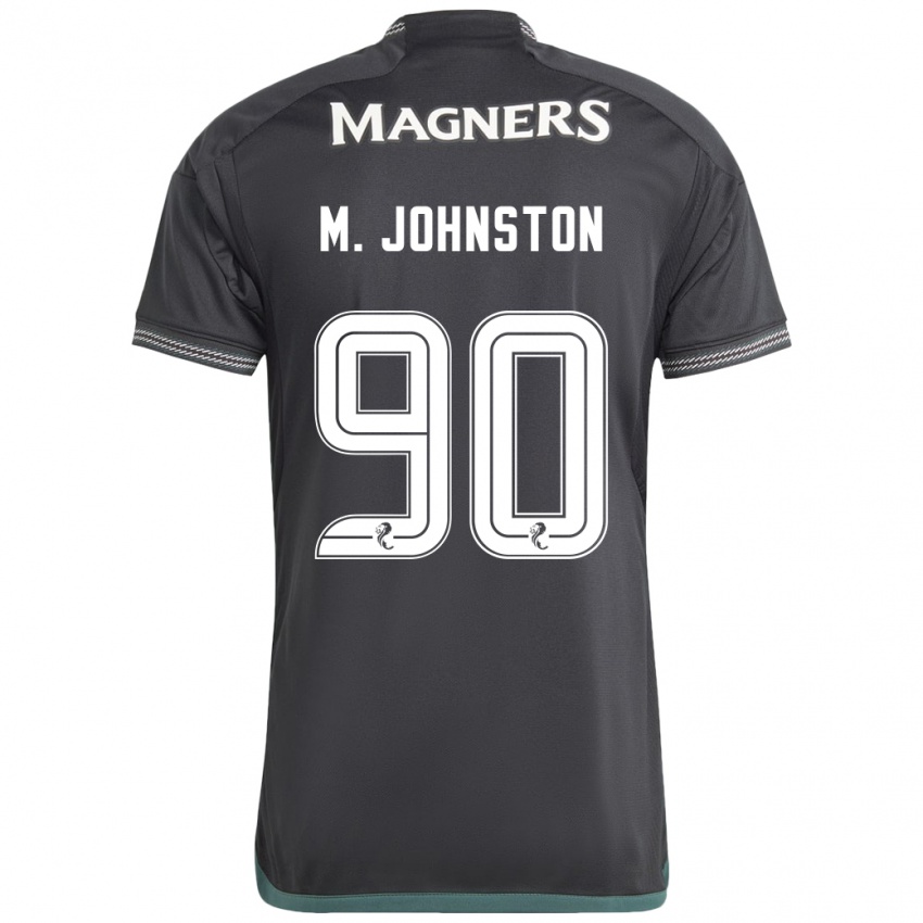 Kinder Mikey Johnston #90 Schwarz Auswärtstrikot Trikot 2023/24 T-Shirt