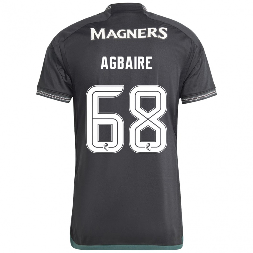 Kinder Lenny Agbaire #68 Schwarz Auswärtstrikot Trikot 2023/24 T-Shirt