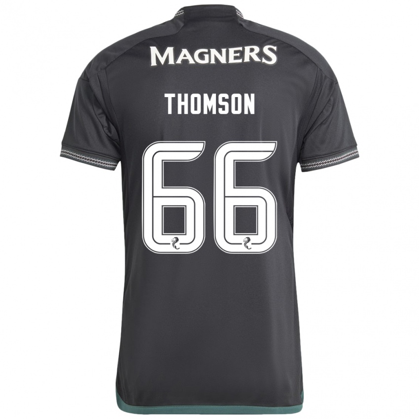 Kinder Corey Thomson #66 Schwarz Auswärtstrikot Trikot 2023/24 T-Shirt