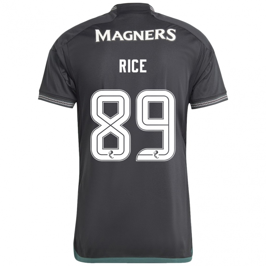 Kinder Aidan Rice #89 Schwarz Auswärtstrikot Trikot 2023/24 T-Shirt