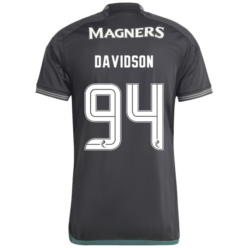 Kinder Alasdair Davidson #94 Schwarz Auswärtstrikot Trikot 2023/24 T-Shirt